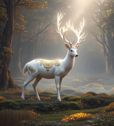 Deer with antlers