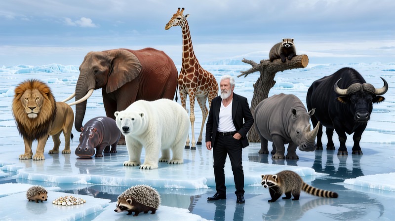 Ice field gathering